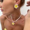 Egg Flower Earrings Necklaces Jewelry Set Beach Necklaces Bohemia Style Jewelry  Gift