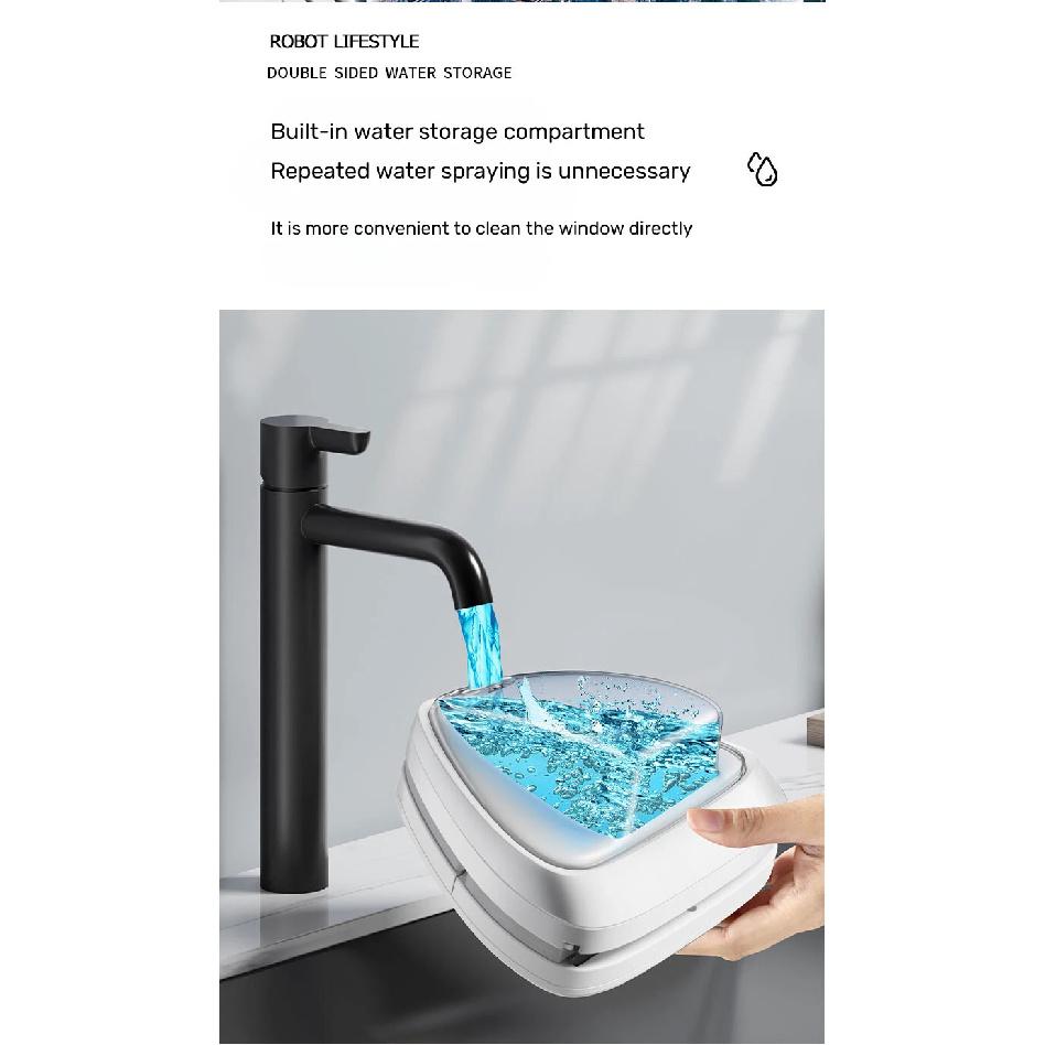 Magnet Windows Cleaner Automatic Drainage Wiper Glass Double Sided Window Washer Window Cleaner Brush Household Cleaning Tool