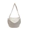 Commuter Shoulder Bag Large Capacity Wide Shoulder Strap Waterproof Nylon Fabric Bag Crossbody Bag Work Dumpling Bag