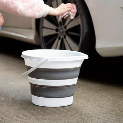 1 ks Skládací víceúčelové vědro - Prostorově úsporný skládací design pro mytí auta/kempování/rybaření