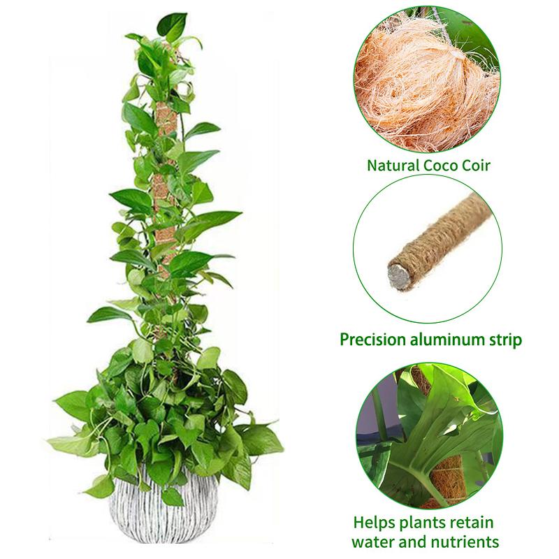Moss Pole For Plants Monstera,Inch Tall Bendable Moss Poles For Climbing Plants Indoor, Large Handmade Plant Pole Sticks