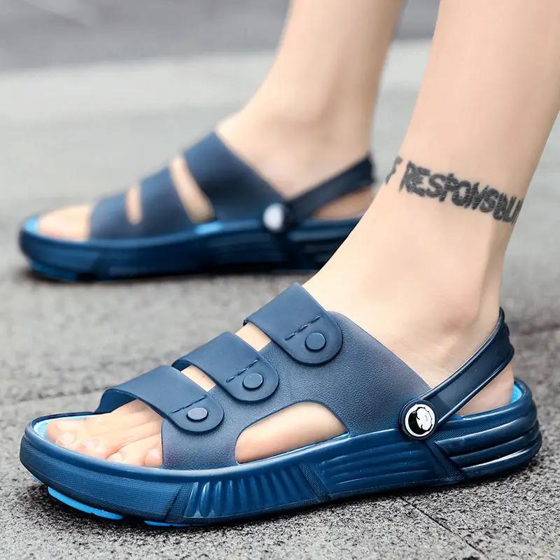 Fashion Sabot Outdoor Slides Plastic High Quality Fashion Y2k Men's Shoe Mascullino Rubber 2025 Style Casual Trend Fun Pvc Male Slipper