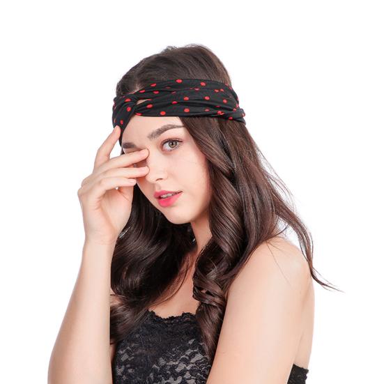 Yamalans Fashion Crossed Polka Dot Printed Womens Elastic Cloth Hairband Headband Hair Accessories White One Size Yamalans Fashion Crossed Polka Dot Printed Womens Elastic Cloth Hairband Headband Hair Accessories White One Size
