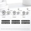 European Beautiful Women's Fashion High-end Full Diamond Princess Round Bag Stud Earrings Women's Hot Accessories Women's Silver-plated Earrings