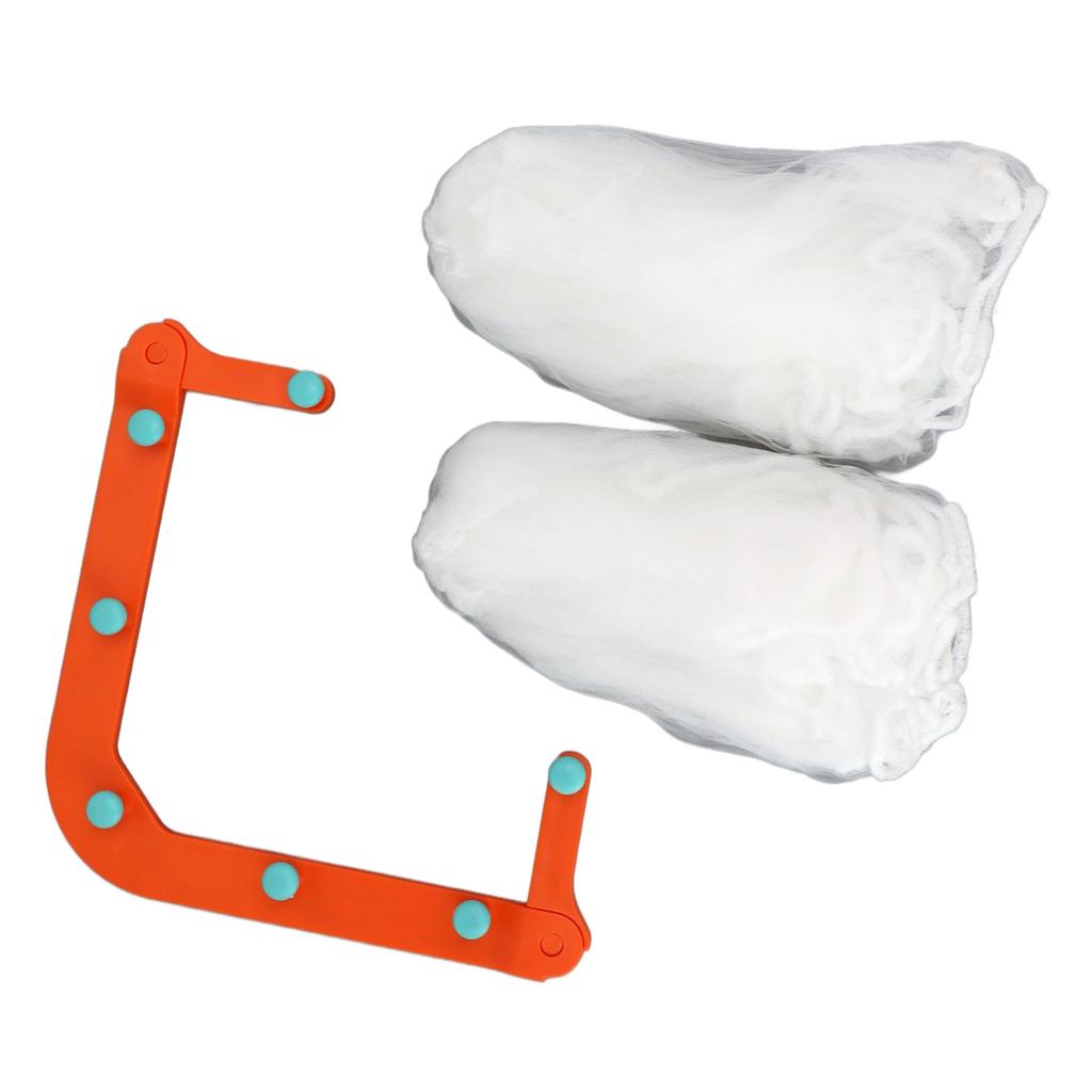 2 Sets   Houder Filter Stabiele Hoek Spoelbakzeef met 100 STuks Spoelbakzeefzakken voor Keukenafval Restjes