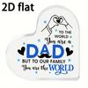 2D Flat, Retro Suitable for Home & Office Acrylic Plaque "to Our Family You Are The World" Quote with Hand Heart & Stars - Irregular-Shaped Sentimenta