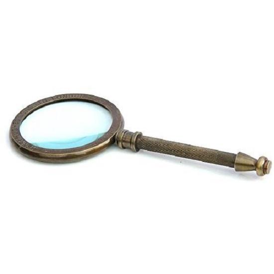 Magnifier Full Brass Henry Hughes London Ltd.1942-Hand Held Magnifying Glass