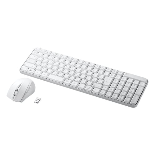 Sanwa Supply Wireless Keyboard with Mouse White SKB-WL25SETW