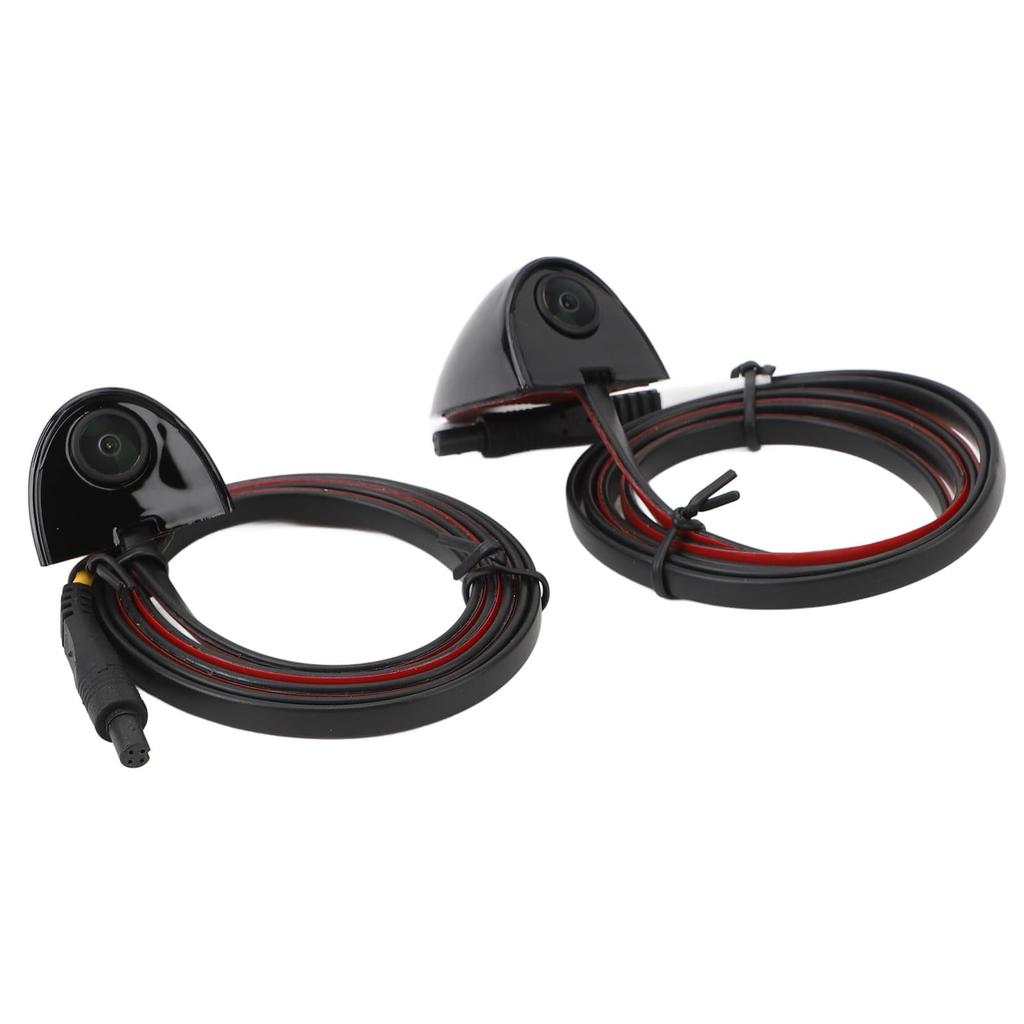 Auto Totwinkelkamera Nachtsicht-Assistenz Klebebefestigung Seitenansichtskamera Überwachungssystem für Kamera (Schwarz)