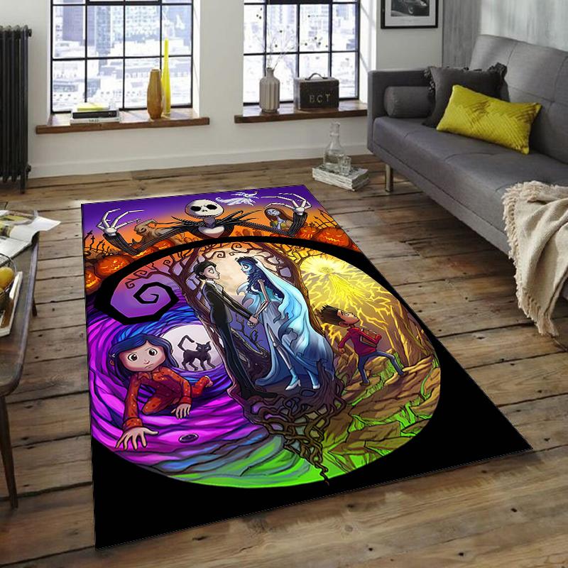 1pc C-Coraline (2) Design Area Rug - Non-Slip, Soft & Cozy Floor Mat for Living Room, Bedroom, Office - Indoor/Outdoor Decorative Carpet
