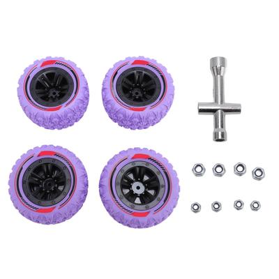 4pcs RC Car Wheels Tires Set with Socket M3 M4 Nut Universal Rubber RC Car Tires for 114 116 RC