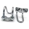 1Pcs Double U-Cross Hose Clamp Cross Clamp Tube Pipe Clip Durable U Bolt