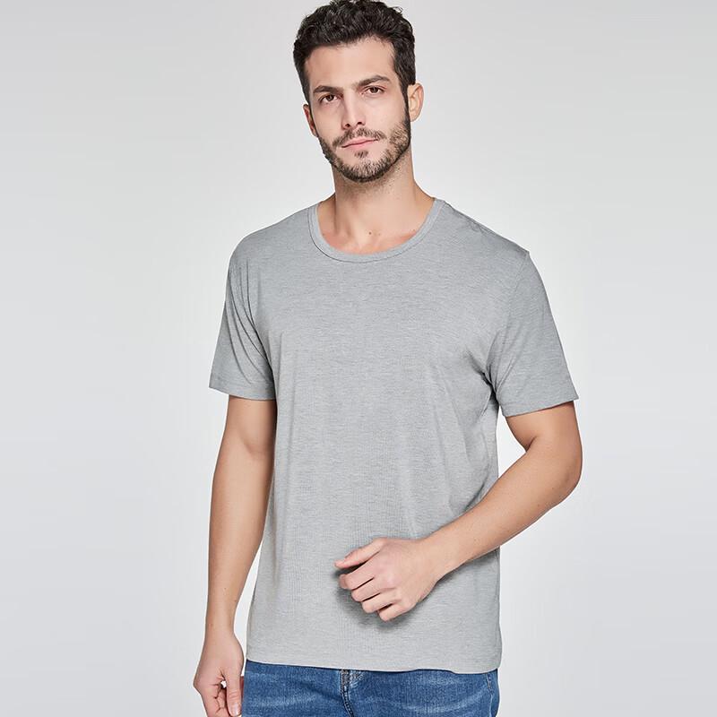 Men's Bamboo Fiber Antibacterial Plus Size Short Sleeve T-Shirt