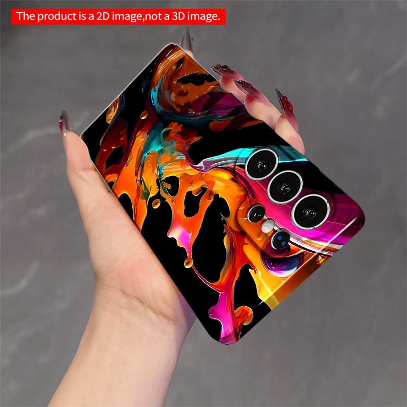 2DFlat Samsung Phone Case Vibrant Liquid Splendor Phone Case Applicable To Galaxy S23 S24 S25ULTRA S26 A12 A14 A15 A16 A54 A55