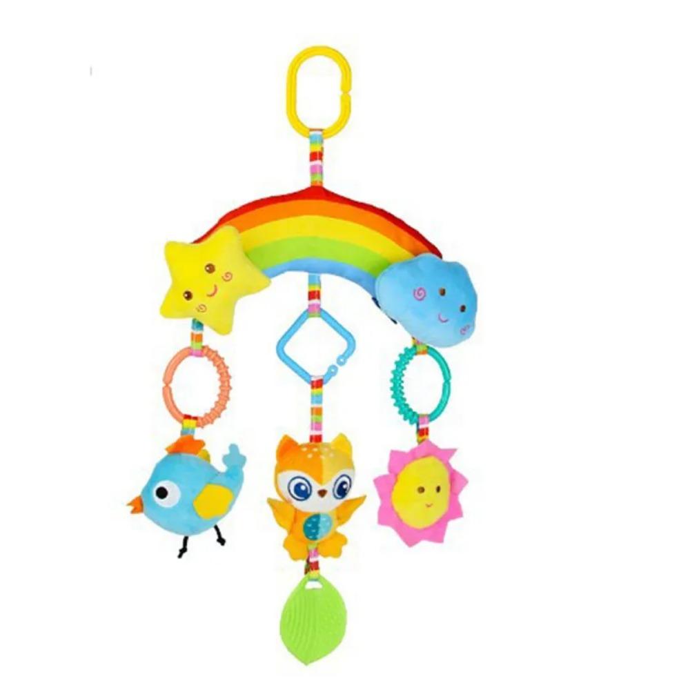 Stroller Toys Baby Hanging Rattle Toys Soft Baby Music Plush Activity Crib Mobie Rabbit Star Shape for Toddlers Baby  Boys Girls
