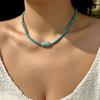 Bohemian Style Ceramic Fish Beaded Necklace Colorful Lightweight Collarbone Chain Jewelry For Women