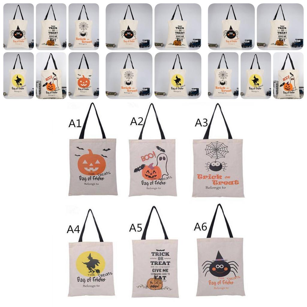 Durable And Stylish Halloween Candy Bag With Pumpkin Design For Party Favors And Gifts