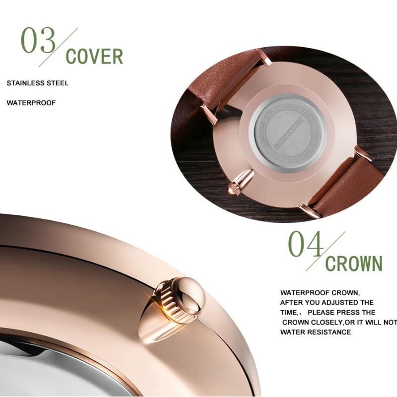 Uhrwerk Wasserdichte Gürteluhr Herren Europäisch und Amerikanisch Lässige Einfache Quarzuhr