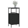 VidaXL Table de chevet noir 41x31x80 cm bois d’ingénierie 825923