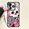 Pink Style Skull Witch Plating Phone Case For Xiaomi Poco X5 X6 X7 X8 Pro Max F8 Ultra F7 M8 M7 M5S Redmi 15C 15 14C 13C 13 X3 1