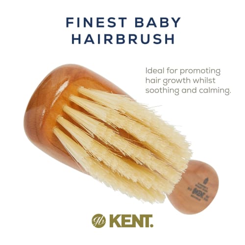 Kent Baby Hairbrush, Natural Wood, Made In the UK