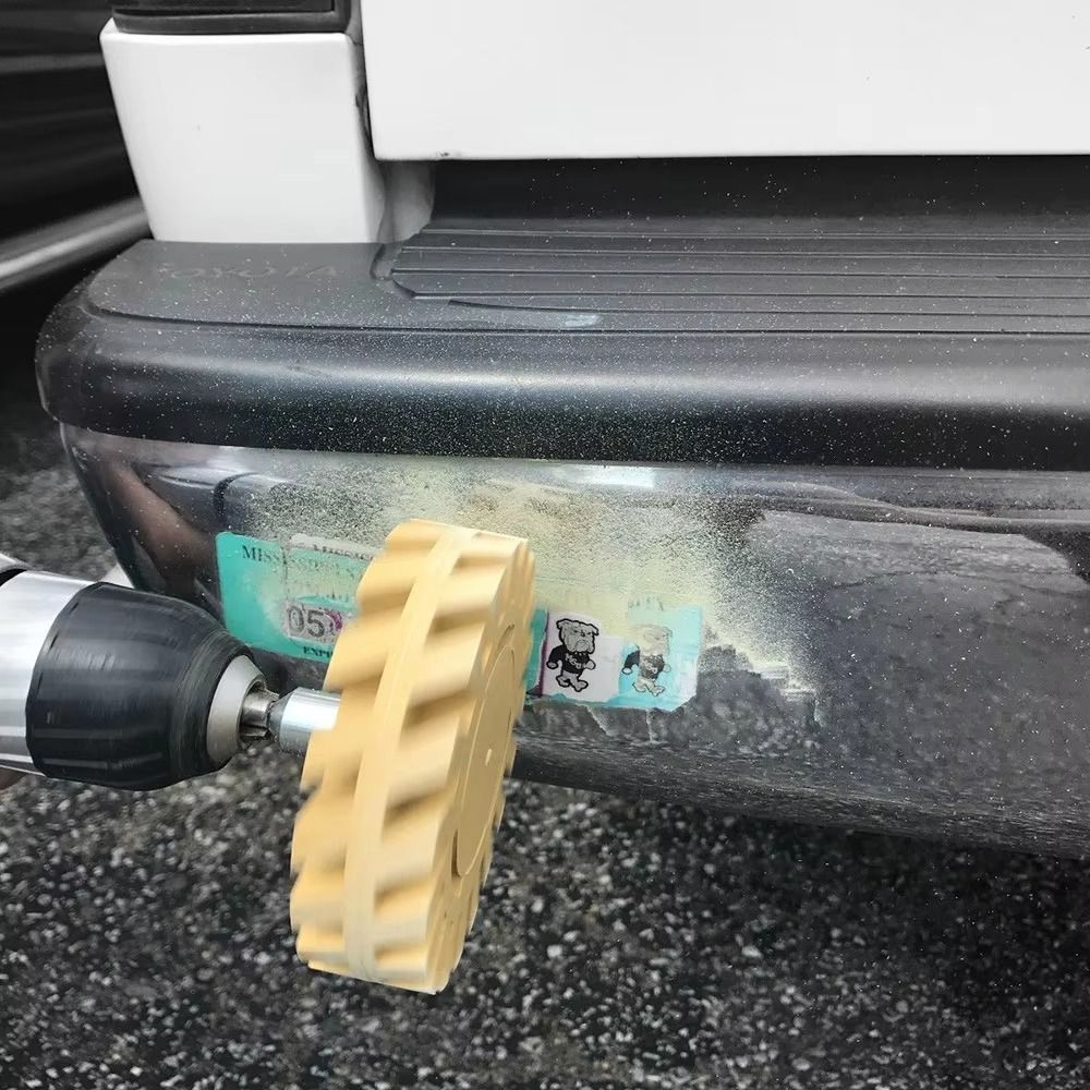 Gear Shaped Glue Removal Plate 4 Inch Decal Eraser Wheel Practical Car Pneumatic Wheel  Car Cleaner