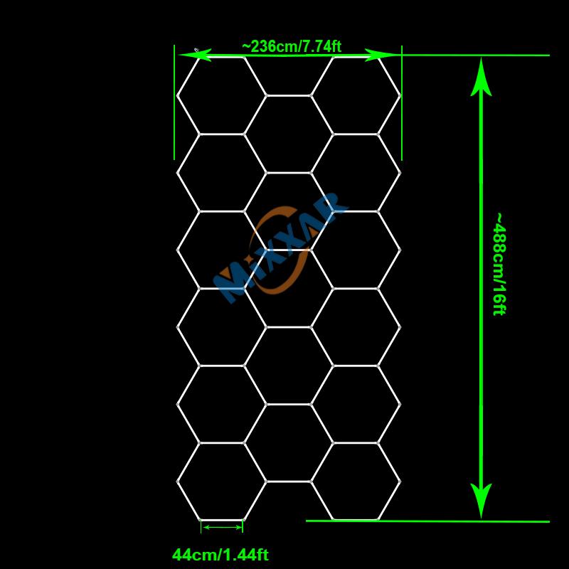 ZK20 110V-240 Honeycomb Hexagon Ceiling Lamp Car Lighting for Garage Hexagon Led Light for Auto Detailing Wash Beauty Station