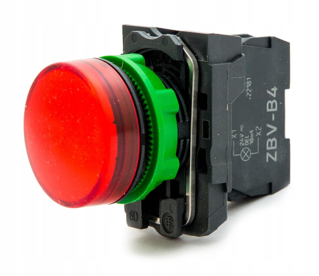 Light Indicator Red F22, Ordinary Led Integrated Lens, 24V