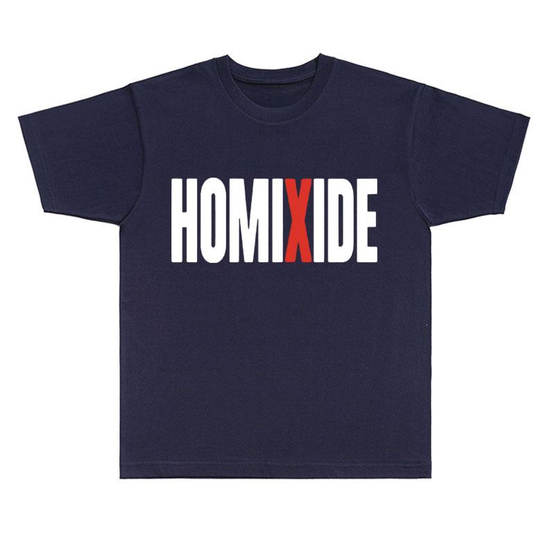 

Летняя новая футболка с графикой рэпера Homixide Gang, мужская одежда, хлопок, мужская и женская футболка высокого качества, уличная одежда Харадзюку XXXXL