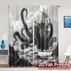 2pcs   2D FLAT PRINTING Curtains (Without Rod) Krakens Wrath Modern Modern Curtains Polyester Easy Install Curtains Room Decor
