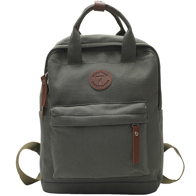 Schoolbag Japanese Retro Canvas Backpack Female Versatile Vintage Street Backpack Junior High School Student Schoolbag Male Wholesale