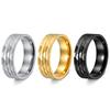 8MM Wide Men's Titanium Steel Floral Engraved Hammered Texture Ring - Trendy European & American Retro Style Jewelry
