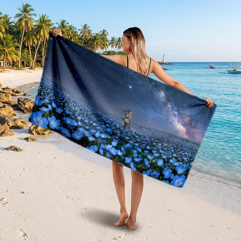 Large Beach TowelFrieren Beyond Journey's End Soft Absorbent Towel Beach Bath Home Use
