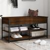VidaXL Shoe Bench, Shoe Rack with Legs, Shoe Cabinet with Living Room Storage, Industrial, Oak 839037