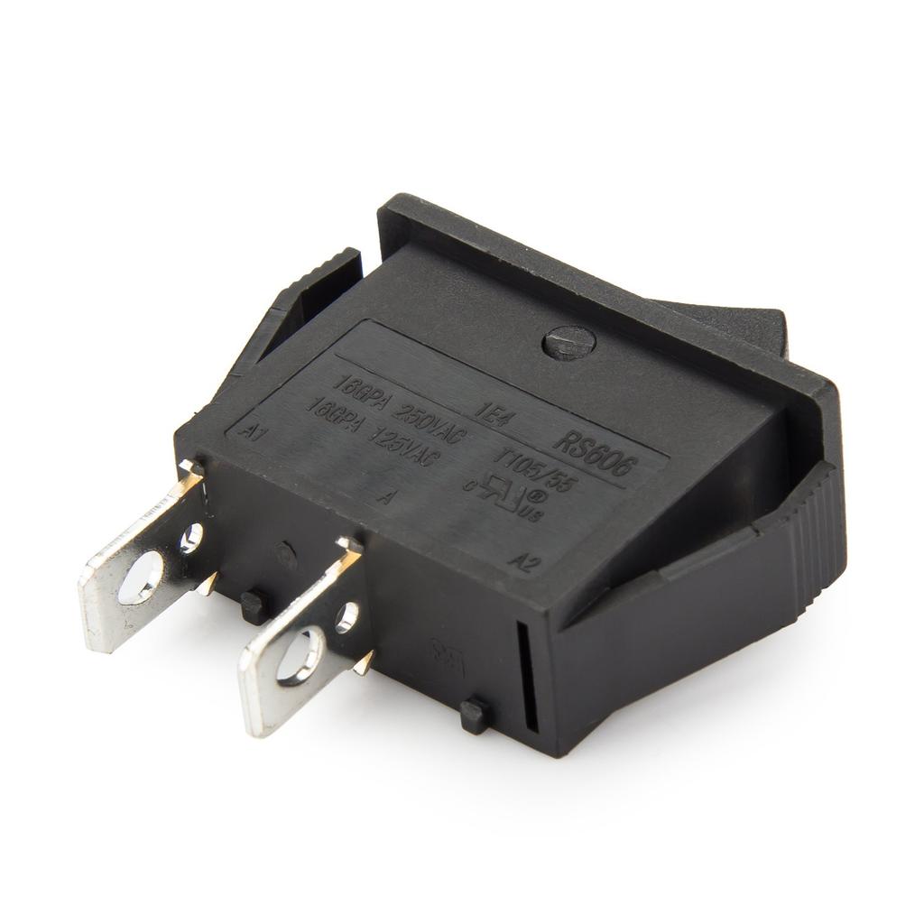 10 Pcs Environmental Protection Boat Rocker Switch AC 16A/250V 16A/125V 2 Solder Lug SPST On/Off 2 Pin Mini Boat Rocker Switch for Electrical