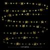 Gold 70th Birthday Decorations Number 70 Circle Dot Twinkle Star Garland Metallic Hanging Streamer Bunting Banner Backdrop for Women Mens 70 Year Old
