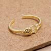 Niche design Mori feathers rose gold ring women's light luxury cold wind versatile simple personality live ring