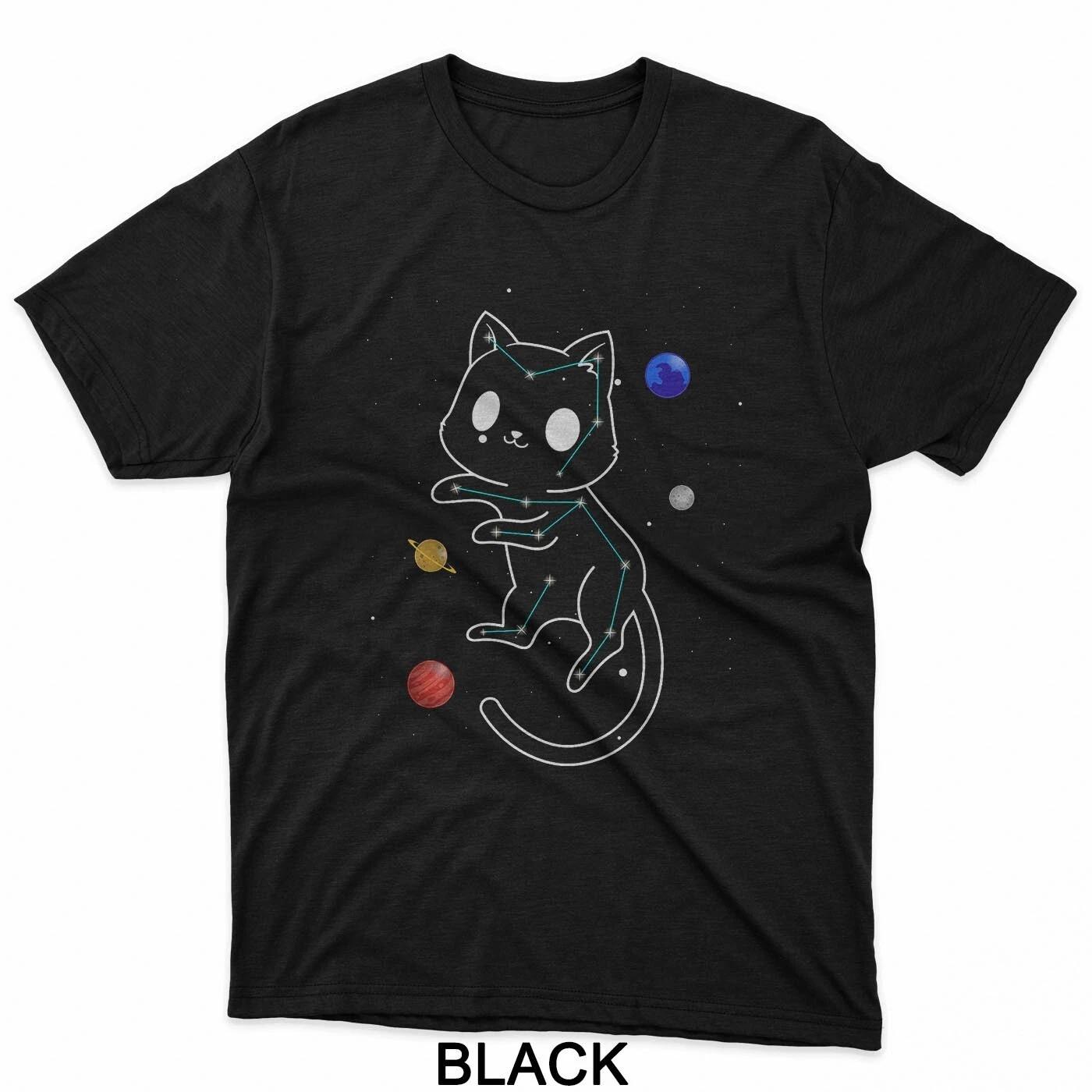 Cat Constellation Catus Minor Celestial Cat Space Astrology T-Shirt 3XL