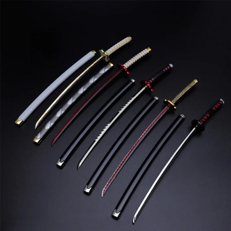 25cm Demon Slayer Katana Swords Kimetsu No Yaiba Samurai Sword Real Size Japanese Katana Anime Cosplay Prop Home Decoration
