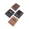 Vintage Design Short Wallets Men Fashion Card Holder Soft Artificial Leather Purse Wallet GZW
