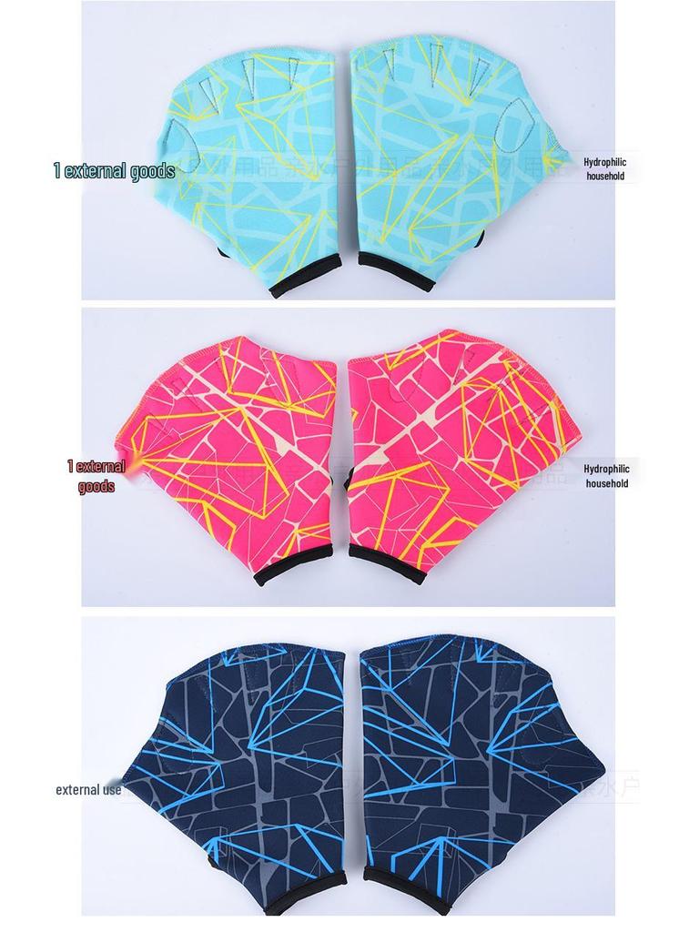 Duck Webbed Fingerless Swimming Gloves - Hand Protection for Paddling & Training