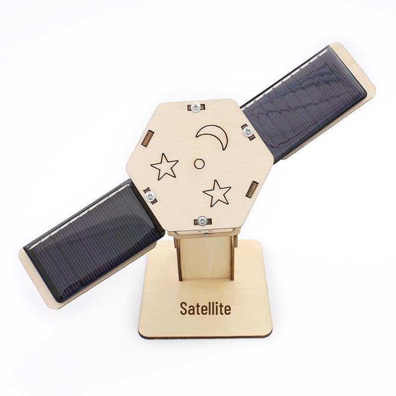 Solar-Powered Satellite Model Kit for Students: Hands-On Physics & Science Experiment Aid