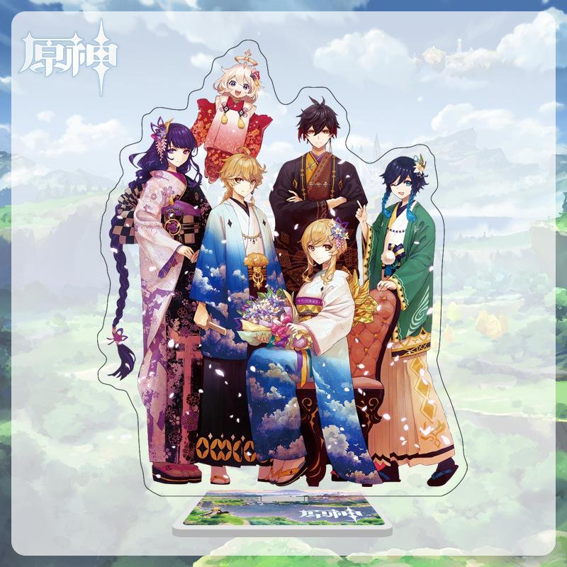 16cm Height  Acrylic Large Stand-up Display Featuring Characters From Mondstadt, Liyue, and Inazuma In Genshin Impact