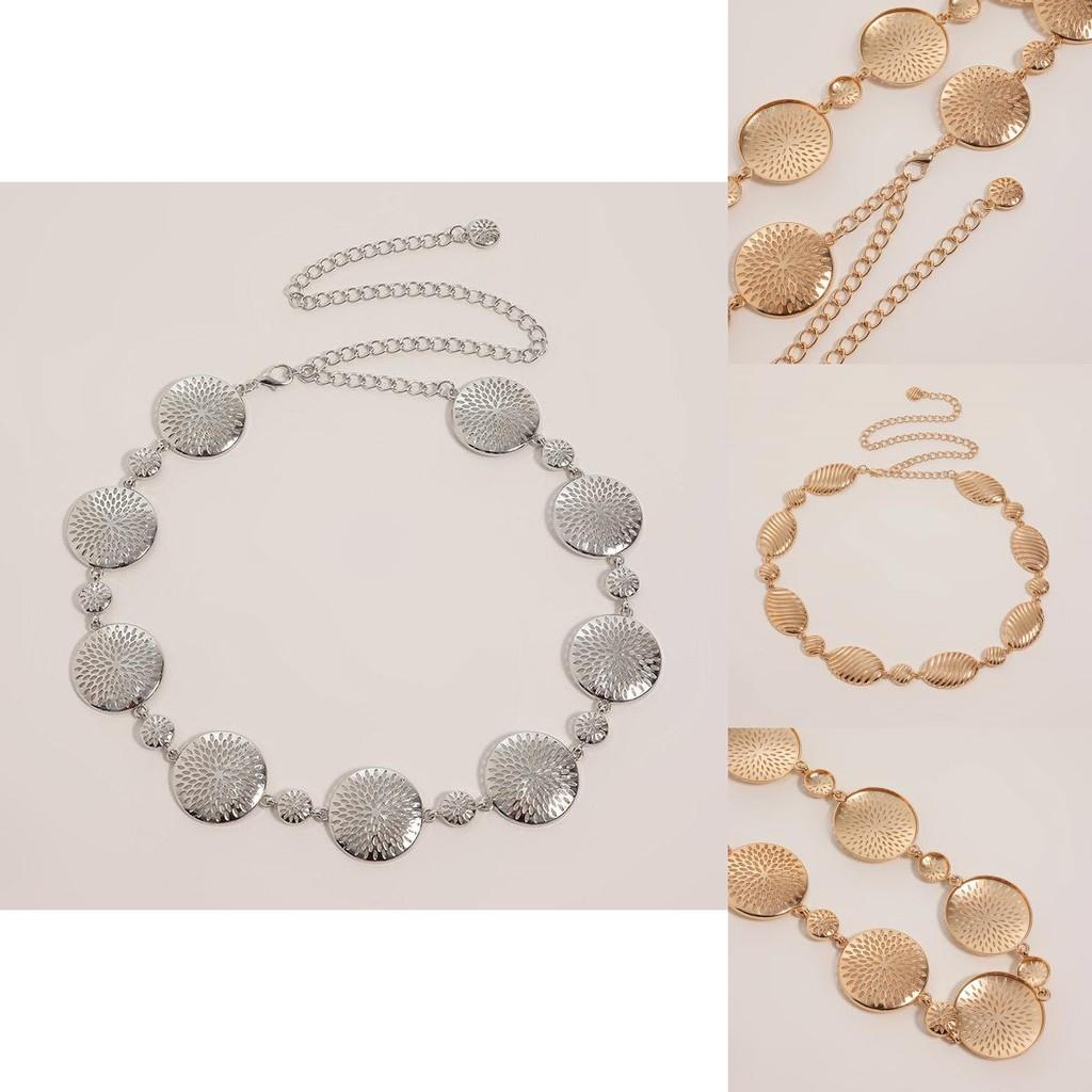 Metal Filigree Womens Waist Chain With Engraved Design For Casual Wear