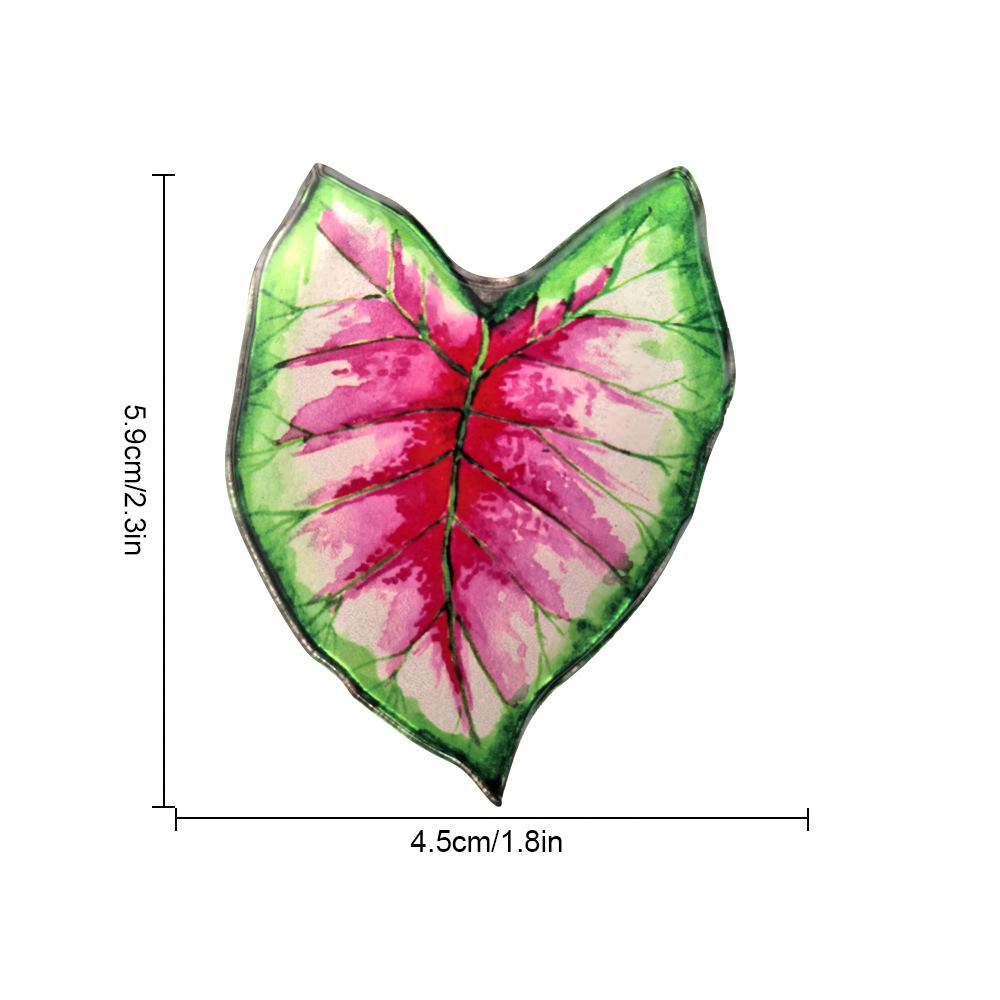 Creative Acrylic Tropical Plant Magnetic Fridge Sticker - Simulation Leaf Design