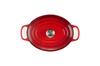 Le Creuset Litý smaltovaný hrnec Signature Cocotte Oval 25 cm Cherry Red Plynová trouba IH kompatibilní s japonskou [Autorizovaný produkt]