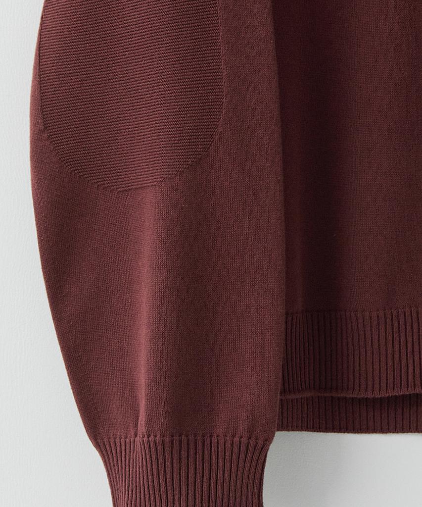 Leopeusaideu Whole Garment Crew Knit Burgundy