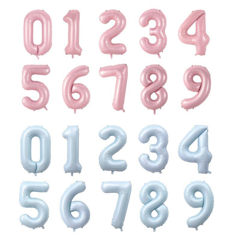 32" Medium Number Aluminum Foil Balloon for Children's Birthday Party Decorations