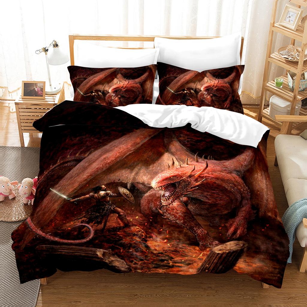 Game 3D Digital Printing Kit Quilt Set Three-Piece Set