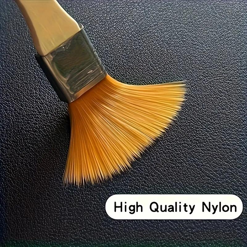 1Pcs Wooden Handle Nylon Bristle Paint Brush for Oil Painting, Dusting and Cleaning - Unrechargeable Hand Tool Set Without Batt